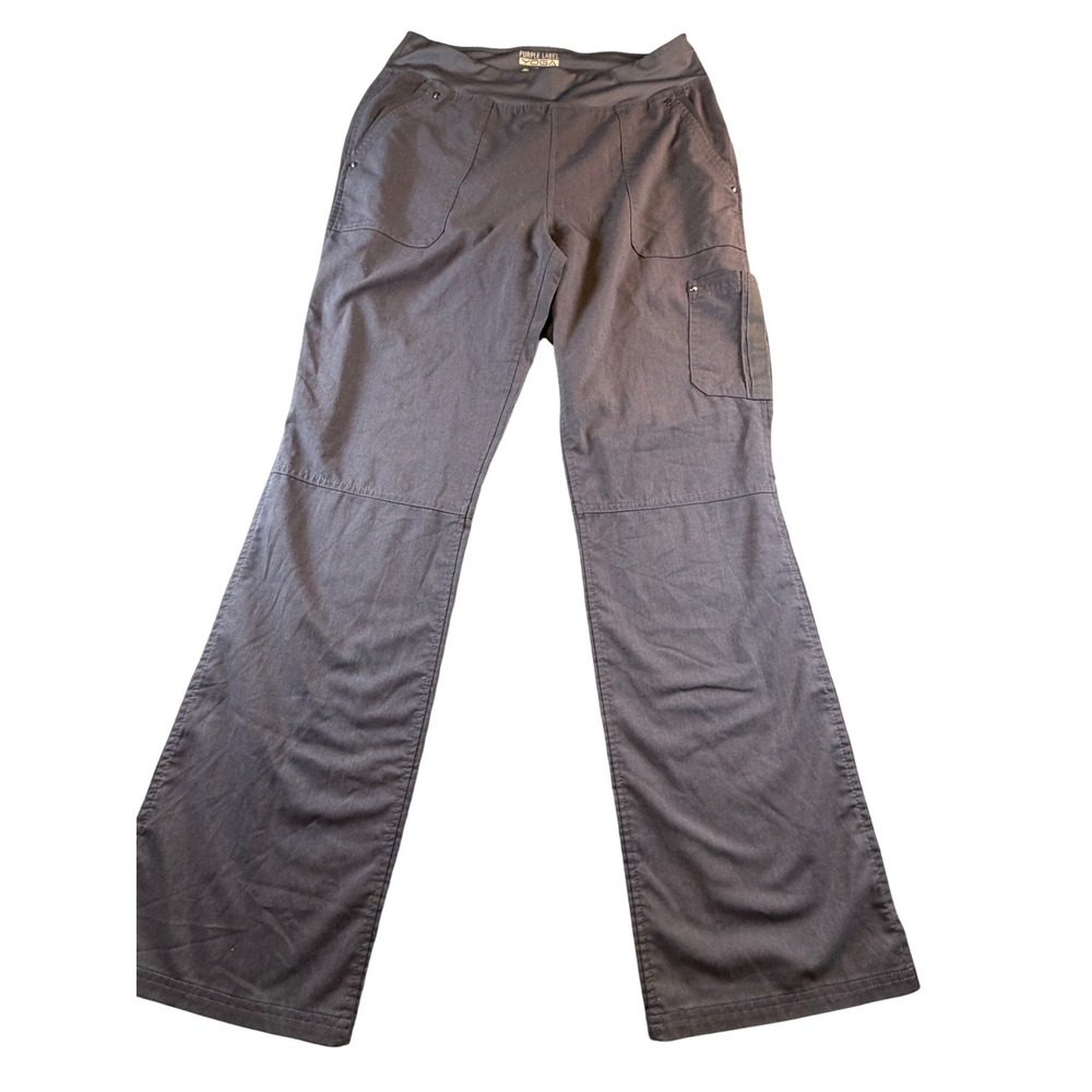 Healing Hands Purple Label Yoga Scrub Pants Gray MT Medium Tall Cargo Medical